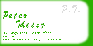peter theisz business card