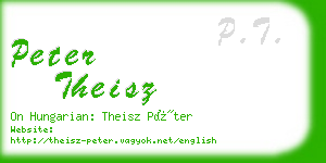 peter theisz business card